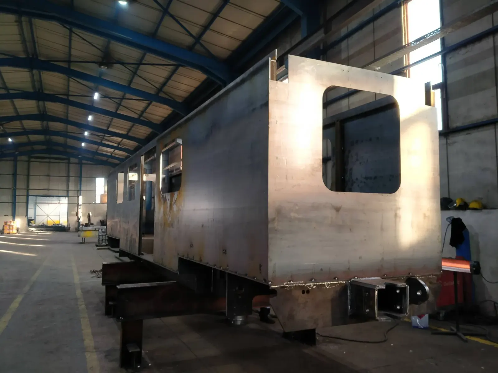 Steel body under fabrication in the workshop